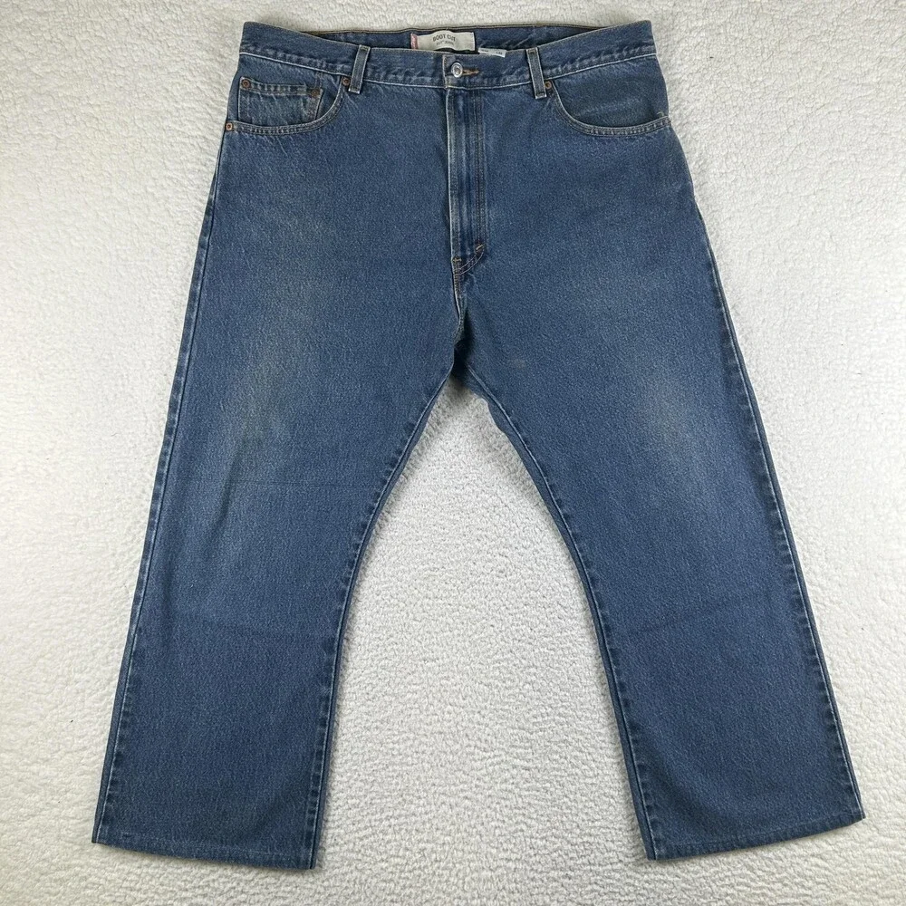 Levis 517 Jeans Mens 40x27 Medium Wash Denim Slim Bootcut Zip Fly Classic Hemmed